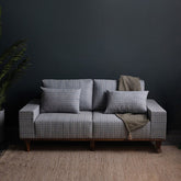 Sergio Large 2 Seater Sofa with Wooden Base - Fabuliv